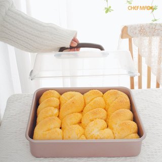 Chảo nướng CHEFMADE có giá, Lò nướng đĩa sâu hình chữ nhật chống dính 13 Inch-BBQ Máy nướng để nướng lò nướng WK9939
