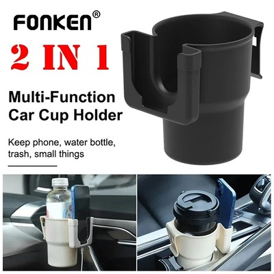 Fonken 2 Trong 1 Ô Tô Lỗ Thông Khí Kẹp Cốc Giá Đỡ Điện Thoại Di Động Đa Năng Tự Động Tổ Chức Bình Nước Hộp Đựng Phụ Kiện Xe Hơi