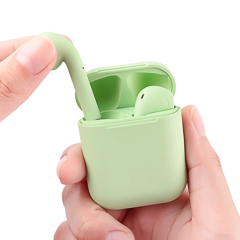 Tai nghe bluetooth màu macaron tai nghe 3d touch tws 5.0 tai nghe thể thao i12 không dây có mic