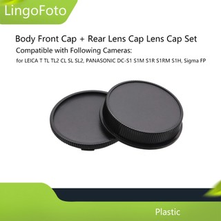 Nắp trước thân xe + Nắp ống kính phía sau Bộ nắp ống kính cho Leica T-mount T TL TL TL2 CL SL SL2 cho PANASONIC DC-S1 S1M S1R S1RM S1H, Sigma FP