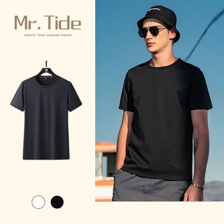 Áo thun nam lụa băng màu trơn 100% vải thể thao modal, vải sợi nhỏ để thở thoải mái