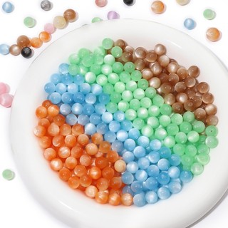 [8mm] Giả Mắt Mèo Hạt Tròn Nhựa Mắt Mèo Hạt Tròn DIY Vòng Tay DIY Dây Điện Thoại Di Động DIY Chất Liệu Trang Sức Thời Trang