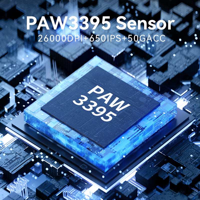 Delux M900 PRO M900PRO PAW3395 63g 8K Tần suất bỏ phiếu 26000DPI Dongle không dây 2.4g Chuột chơi game | BigBuy360 - bigbuy360.vn