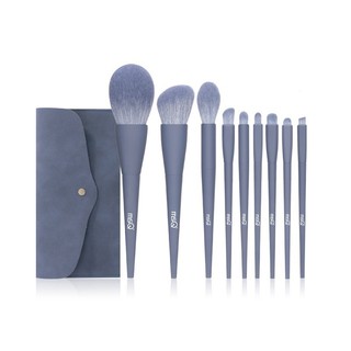 Msq 9 Miếng Thời Gian Màu Xanh Bộ Cọ Trang Điểm Siêu Mềm Loose Powder Blush Eyeshadow Brush Full Set Brush