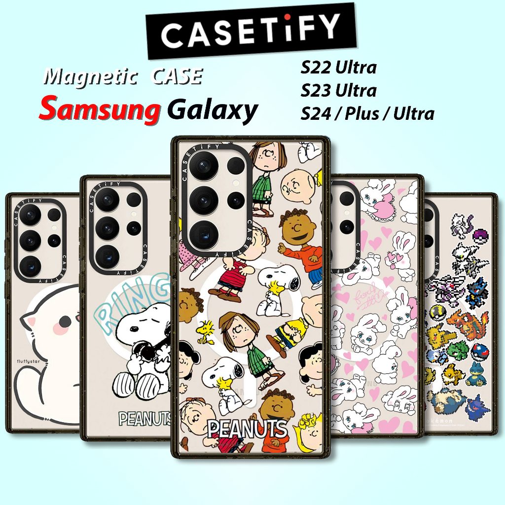 Snoopy caseify Magnetic case samsung phone case for Samsung Galaxy S24 Ultra compatible S24 Plus Mag