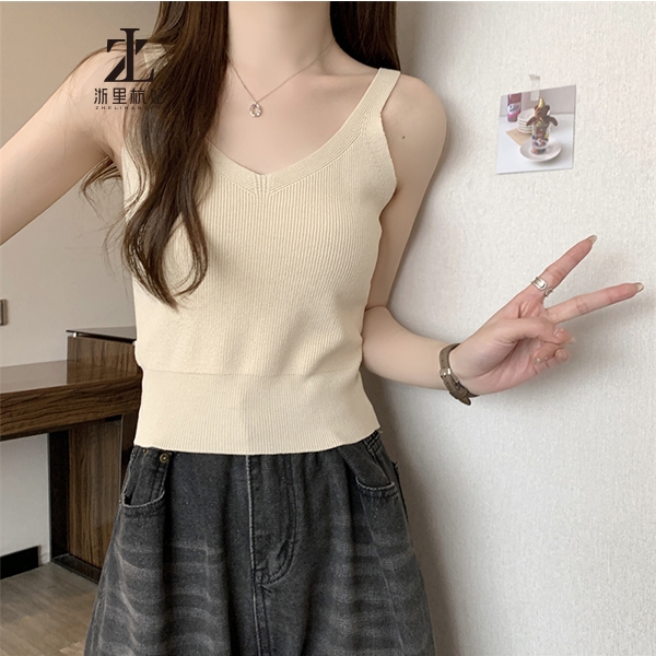 ZHELIHANGFEI Áo Len Hai Dây Cổ Chữ V Thời Trang Dành Cho Nữ | BigBuy360 - bigbuy360.vn