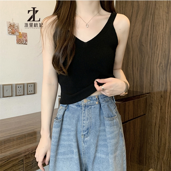 ZHELIHANGFEI Áo Len Hai Dây Cổ Chữ V Thời Trang Dành Cho Nữ | BigBuy360 - bigbuy360.vn