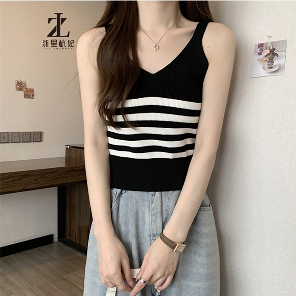 ZHELIHANGFEI Áo Len Hai Dây Cổ Chữ V Thời Trang Dành Cho Nữ | BigBuy360 - bigbuy360.vn