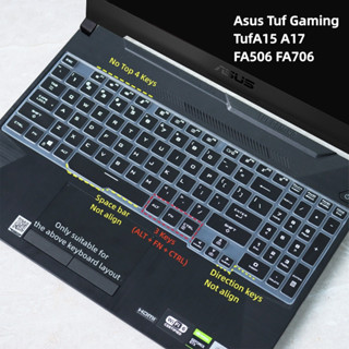 Miếng Dán Bảo Vệ Bàn Phím Cho Asus Tuf Gaming A15 A17 Fx506 Fa506 Fx507 Fa507 38.1 cm
