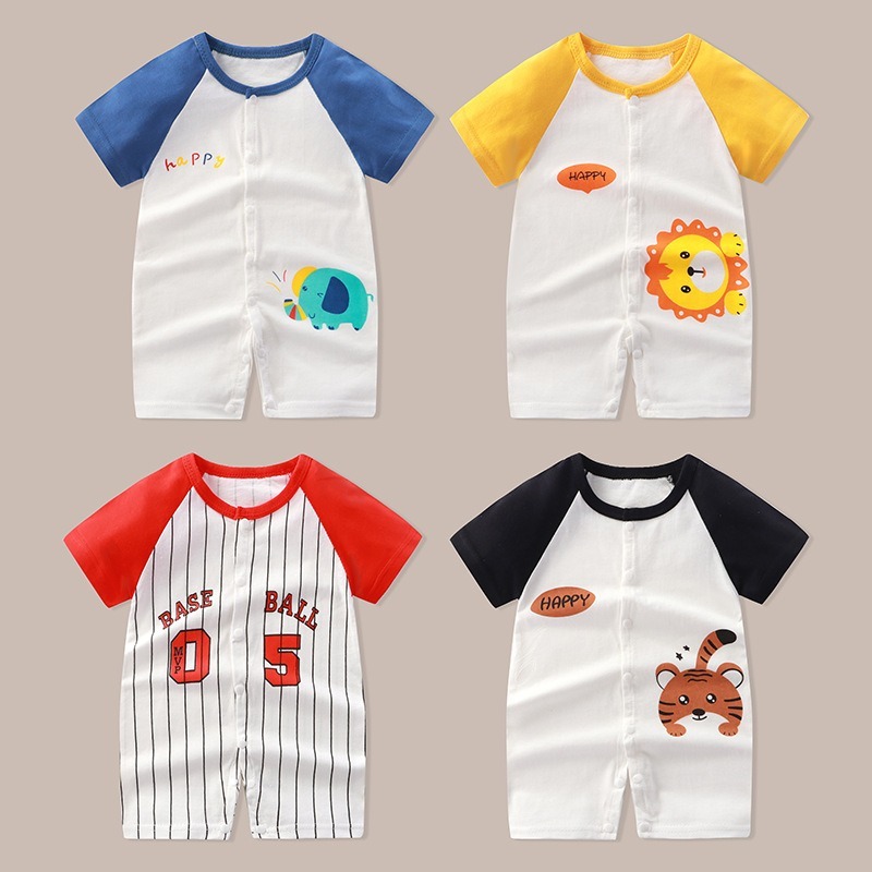 Áo liền quần Cotton in hình bé có sẵn