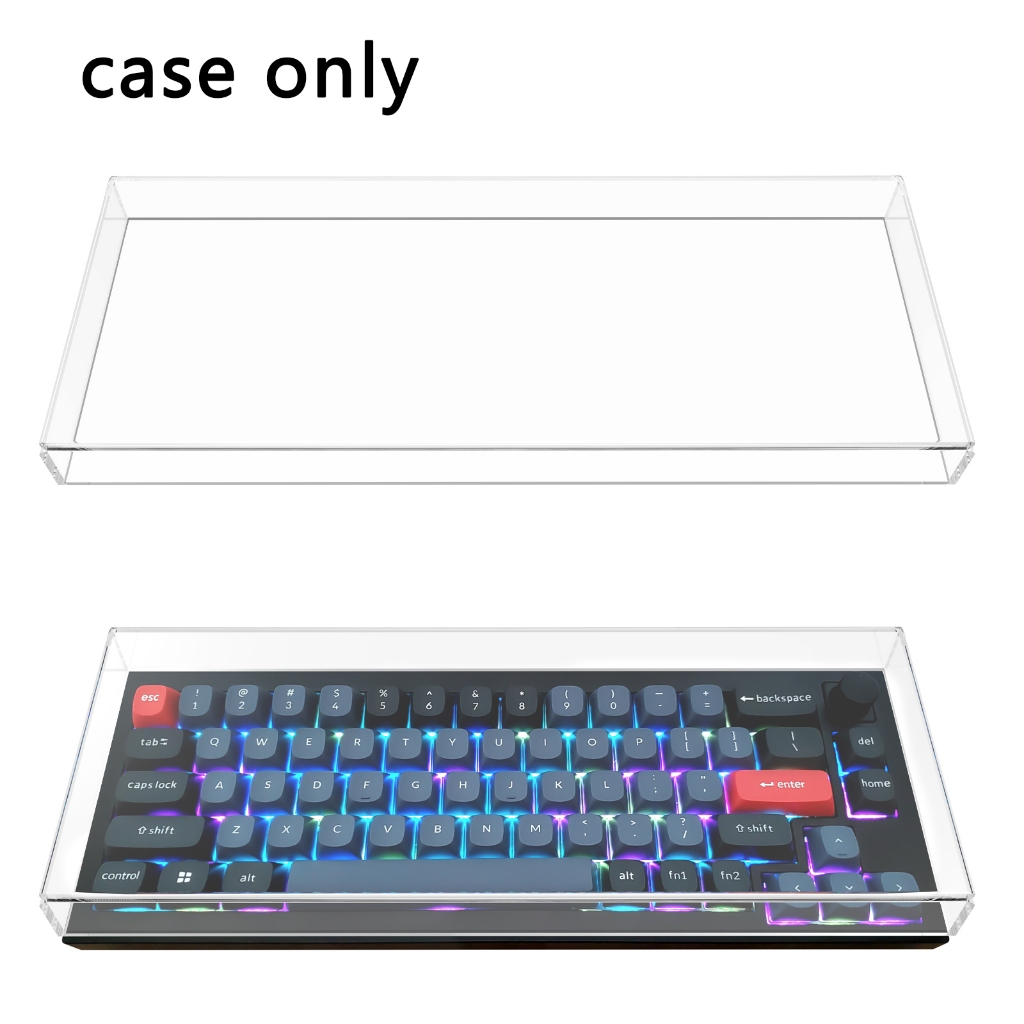 Vỏ bụi bàn phím Acrylic Geekria cho 68 phím Bàn phím không dây cơ học có núm, Tương thích với Keychr