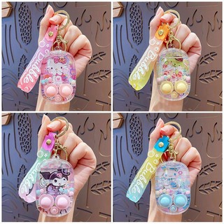 Sanrio Móc Khóa Hello Kitty Dưới Nước Bóng Rổ Chìa Khóa Giai Điệu Kuromi Móc Khóa Cinnamoroll Túi Mặt Dây Chuyền Quà Tặng