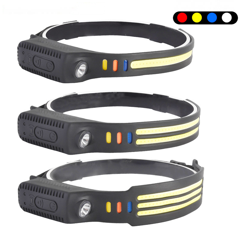 (Giao Hàng Địa Phương) Đèn Pha led Cảm Ứng Đa Năng Với Cổng Sạc usb Cho Xe Đạp / Câu Cá Ban Đêm