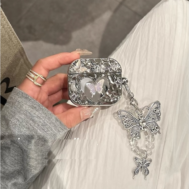 Hình con bướm xinh xắn với mặt dây chuyền hình con bướm Instagram 3d cho AirPods pro gen 2 / 1 / 2 / pro / 3
