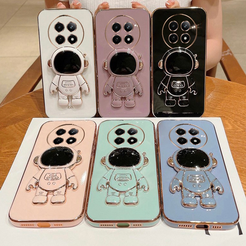 Ốp lưng Realme 12 5G / Realme12 + / Realme 12 Pro Plus / Realme 11 5G / 11X 5G / Realme 10 / Realme 10 Pro Plus stronaut vỏ bảo vệ giá đỡ điện thoại di động YHY