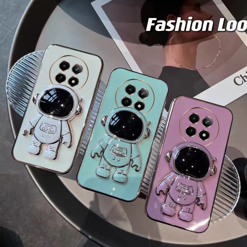 Ốp lưng Realme 12 5G / Realme12 + / Realme 12 Pro Plus / Realme 11 5G / 11X 5G / Realme 10 / Realme 10 Pro Plus stronaut vỏ bảo vệ giá đỡ điện thoại di động YHY