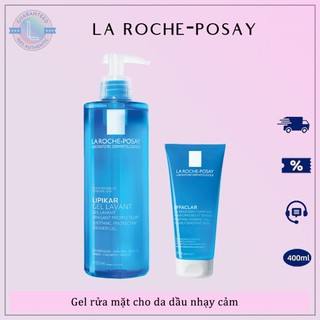 Gel rửa mặt cho da dầu nhạy cảm La Roche-Posay Effaclar Foaming Gel,La Roche-Posay Sữa rửa mặt 400ml