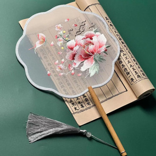 QHS- Quạt Cầm Tay Thêu Họa Tiết Cổ Điển Dùng Làm Đạo Cụ Chụp Ảnh Cưới Quạt Cổ Trang Quạt cổ trang trung quốc quạt cầm tay cô dâu