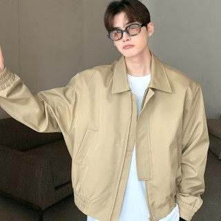 Áo khoác nam trưởng thành Loại rộng Đồng bằng phong cách Hàn Quốc Vogue Áo khoác mùa xuân thu Thoải mái