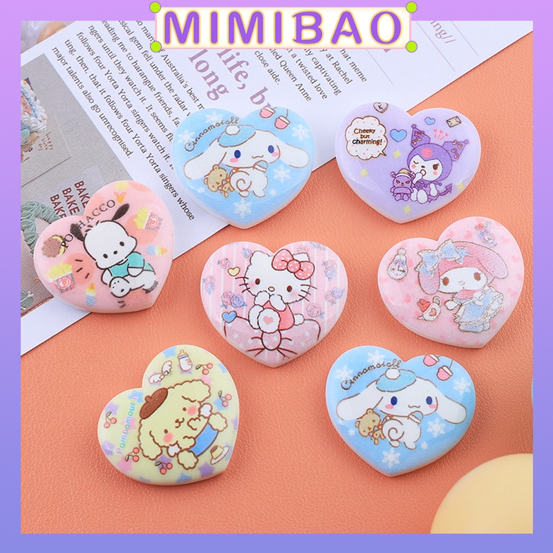 Dụng Cụ Charm Trang Trí Sanrio Love 3d Miếng Dán Hoạt Hình Động Vật Trái Tim Tình Yêu Thương Hiệu Lỗ Giày Trang Trí Tự Làm Kem Keo Dán Tự Chế Vỏ Điện Thoại Cốc Nước Miếng Dán Chất Liệu Kẹp Tóc Phụ Kiện Nhựa-Mimibao