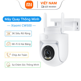  Camera ngoài trời Xiaomi CW500 3K Siêu trong suốt Tầm nhìn ban đêm đầy màu sắc Wi-Fi6 băng tần kép Phát hiện con người   xe AI Giám sát chống nước chống bụi cho gia đình 