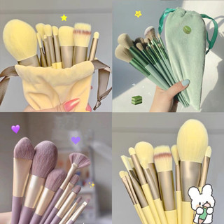 Bộ Cọ Trang Điểm 13 Món Vintage Kèm Túi Nhung, Bộ Cọ Trang Điểm Makeup Dàng Dễ Mang Theo