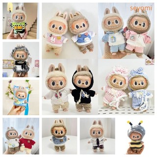 Quần áo cho búp bê 17cm labubu áo khoác bông cotton nhiều kiểu dáng dễ thương cho búp bê