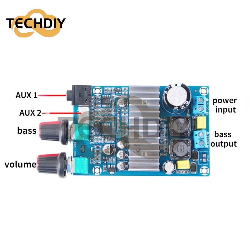 Tpa3116 Bộ khuếch đại loa siêu trầm Bảng âm thanh kỹ thuật số Mono Power Amp Bộ khuếch đại âm thanh 100W Bass AUX cho loa thụ động