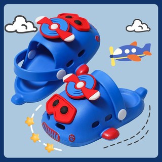 CROCS Dép chân vịt máy bay EVA Khử mùi và chống trượt cá sấu đi biển cho trẻ em Dép vui nhộn