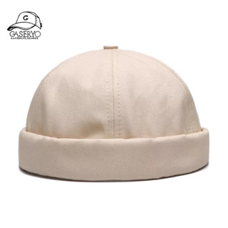 Gaseryo Thời Trang Thủy Thủ Mũ Hàn Quốc Thường Ngày Docker Mũ Màu Trơn Vintage Mũ Beanie Unisex Cotton Đầu Lâu Mũ