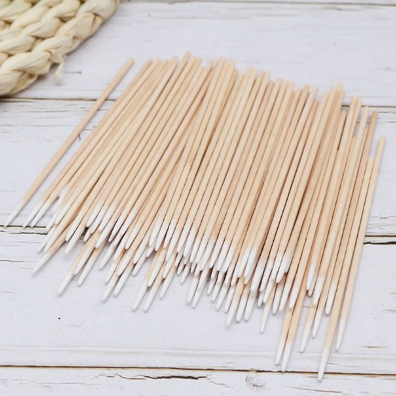 Khăn bông mũi nhọn Wenxiu tăm bông nhọn tăm bông nhỏ tăm bông làm đẹp tăm bông bộ trang điểm