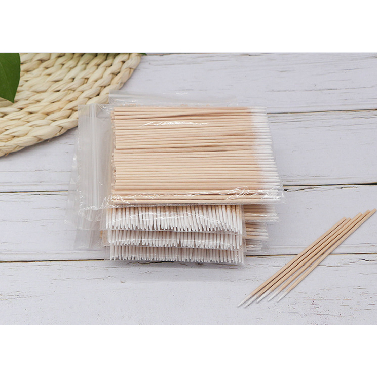 Khăn bông mũi nhọn Wenxiu tăm bông nhọn tăm bông nhỏ tăm bông làm đẹp tăm bông bộ trang điểm