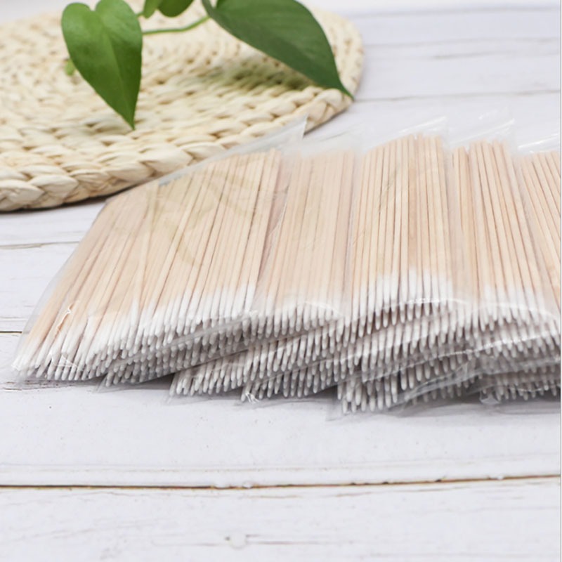 Khăn bông mũi nhọn Wenxiu tăm bông nhọn tăm bông nhỏ tăm bông làm đẹp tăm bông bộ trang điểm