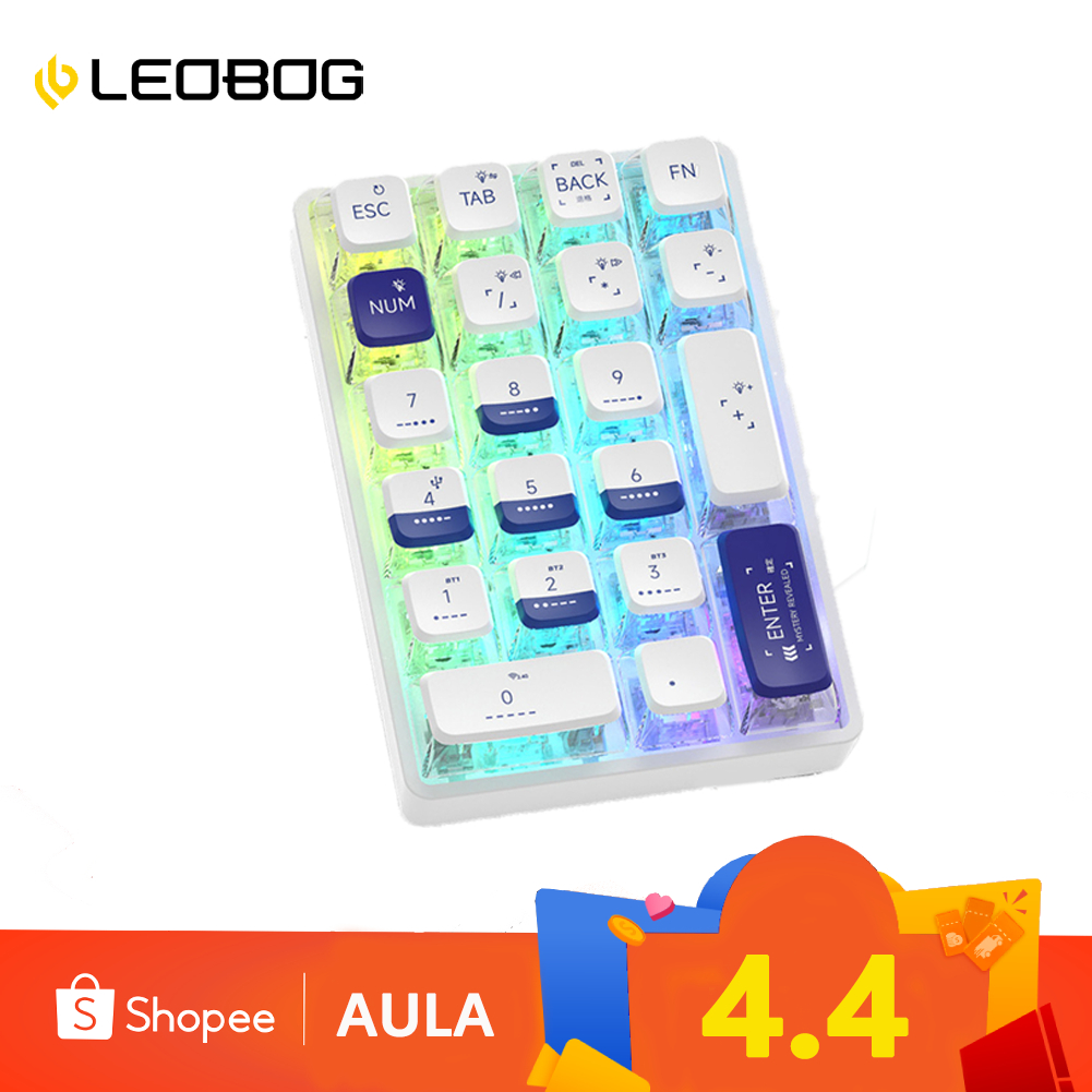Bàn PhíM AULA LEOBOG K21 Trong SuốT 2.4G / Type-C / Bluetooth | BigBuy360 - bigbuy360.vn