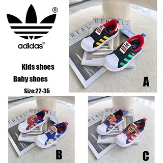 53-adidas vỏ mềm thoáng khí lưới trẻ em giày bé trai bé gái