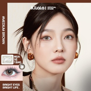 Kính áp tròng Kilala màu nâu Medium Brown lens cận 6 tháng DIA 14.2mm có độ (0-8) 1 cặp
