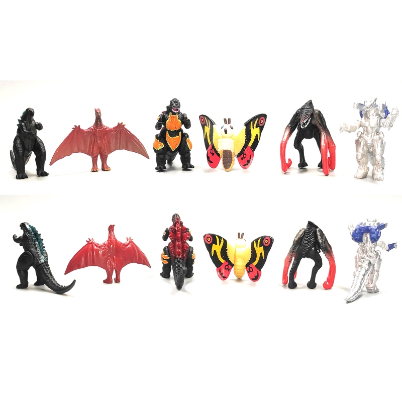 6 Cái / bộ 5-6cm Phim Godzilla: Vua Quái Vật Hình Godzilla Crimson Mode Gojira Rodan Mothra Mecha Godzilla Q Phiên Bản PVC Nhân Vật Hành Động Mô Hình Đồ Chơi Búp Bê