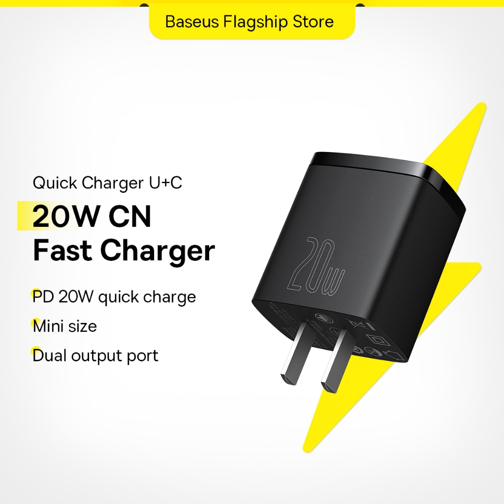 BASEUS Cổng Sạc Nhanh usb Kép 20w Hỗ Trợ Sạc Nhanh pd