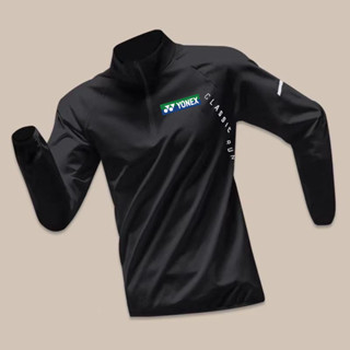  Áo khoác cầu lông Yonex quần cầu lông 2024 mới chạy bộ thể thao mùa xuân chống gió quần áo thể dục dài tay khô nhanh quần áo thể thao sinh viên theo dõi thực địa quần áo tập luyện 