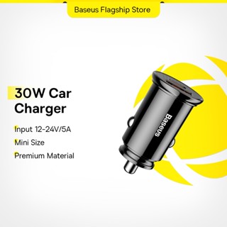 Cốc Sạc Trên Xe Hơi Baseus 2 Cổng 30W 4.0 Cho Samsung Xiaomi Huawei Tablet