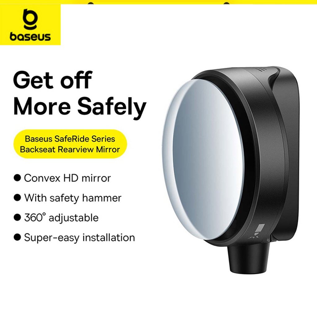 Baseus SafeRide Series Ghế Sau Ô Tô 360 Dgree HD Gương Chiếu Hậu Có Búa An Toàn