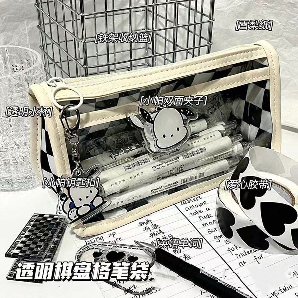 Túi Đựng Bút Hai Ngăn Sức Chứa Lớn Họa Tiết Hoạt Hình Pachacco