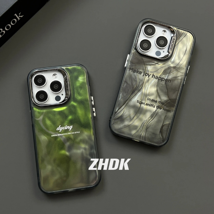 【IMD hard case/Green】Ốp lưng compatible for iPhone 15 13 14 pro max case