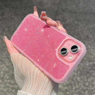 【Gillter lens Film/2 in 1/Hard case/Pink】ốp lưng compatible for iPhone 11 12 13 14 15 pro max case