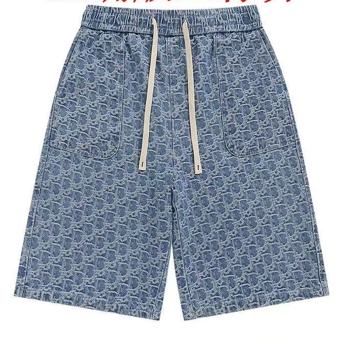 DIOR   Quần Short Co Giãn Eo Thẳng Rời Quần Short Denim Nam