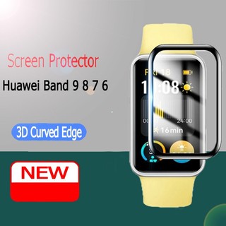 Jansin Kính Cường Lực Toàn Màn Hình 3D Cho Huawei Band 9 8 7 6 Watch Fit 2