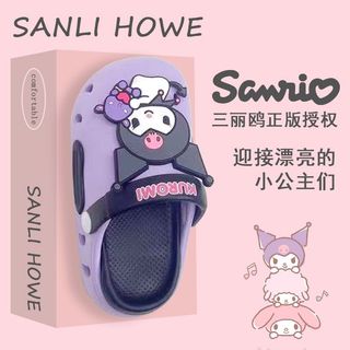  Hàng có sẵn! Dép đi trong nhà cho bé gái Kuromi My Melody Cinnamoroll Hello Kitty Chống trượt để thoải mái 