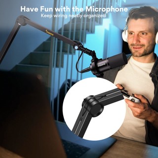 Maono BA91 Micro Boom Arm Stand Micrô treo Boom Scissor Arm Stand cho Podcast chuyên nghiệp, Studio, Micro