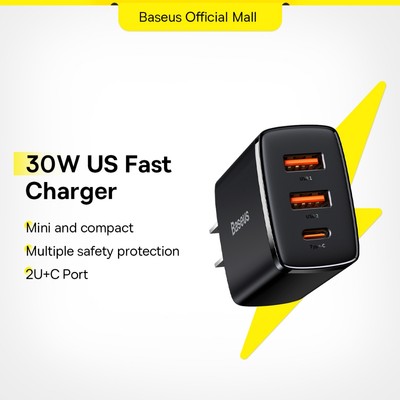 Củ sạc nhanh Baseus 30W PD USB Type C cho Phone
