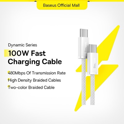 Dây cáp sạc nhanh PD Baseus 100W từ Type-C sang Type-C tiện dụng cho Phone 15 Macbook Pro iPad Xiaomi Samsung